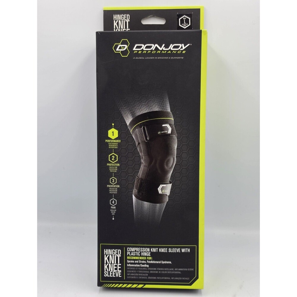 DonJoy Performance Bionic Drytex Hinged Compression Knee Sleeve Brace Size Large